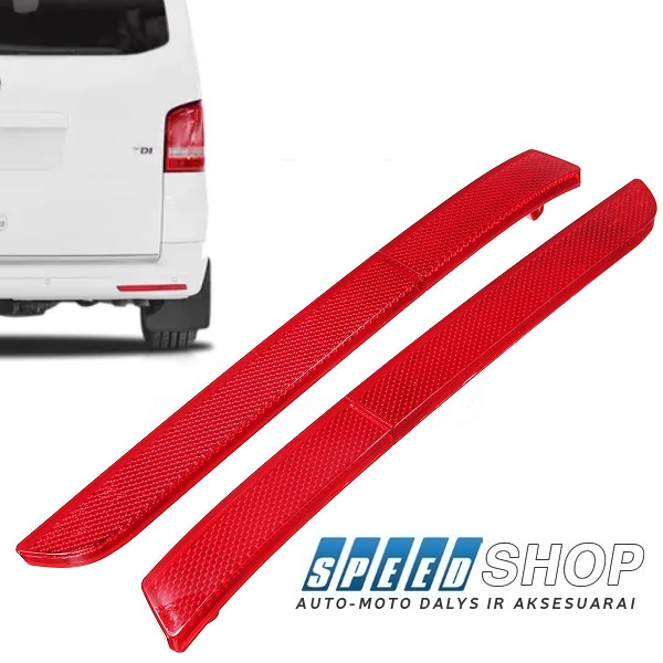 T5, T5,1 galinio bamperio raudonas atšvaitas FL